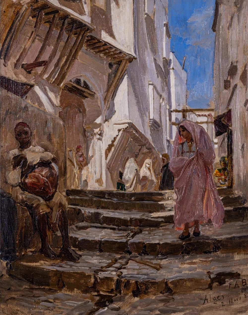 Vicolo vivace ad Algeri. 1886